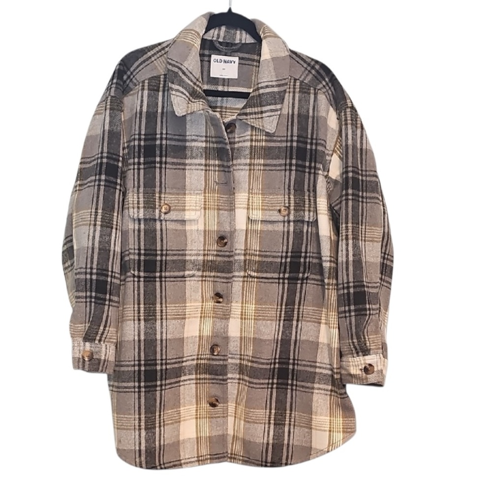 🌺 Old Navy Plaid Utility Jacket, Size 2X